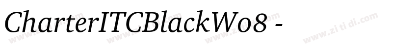 CharterITCBlackW08 字体转换